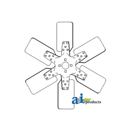 A & I Products Fan, 6 Blade 16" x16" x4" A-A173962